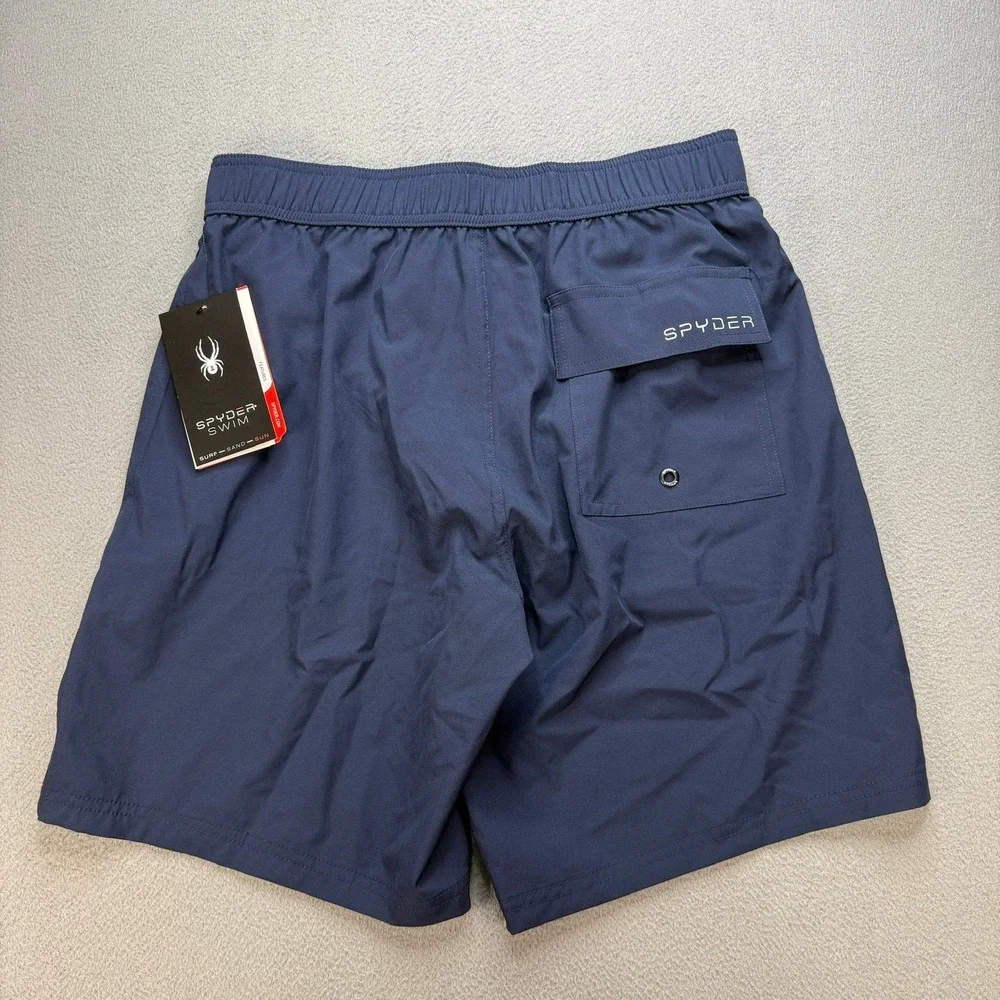 Spyder Surf Sand Sun Board Shorts Regular Fit Small Navy Blue UV Protection Swim